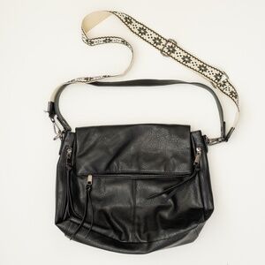 Large Vegan Leather Crossbody Bag